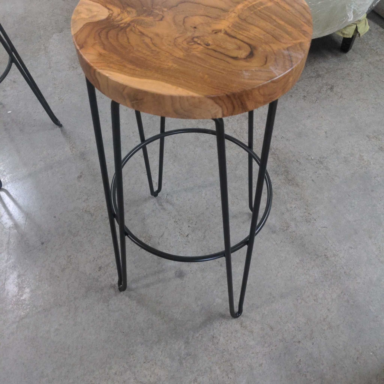 Crate & Barrel Hairpin Leg Stool - image-2