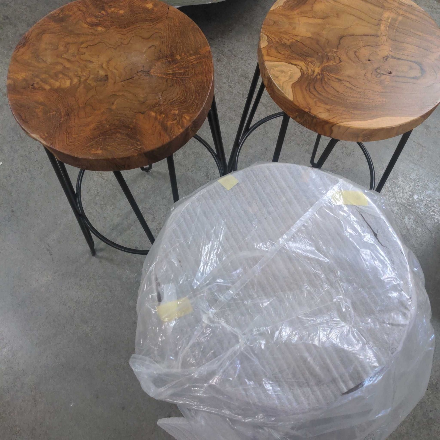 Crate & Barrel Hairpin Leg Stool - image-7