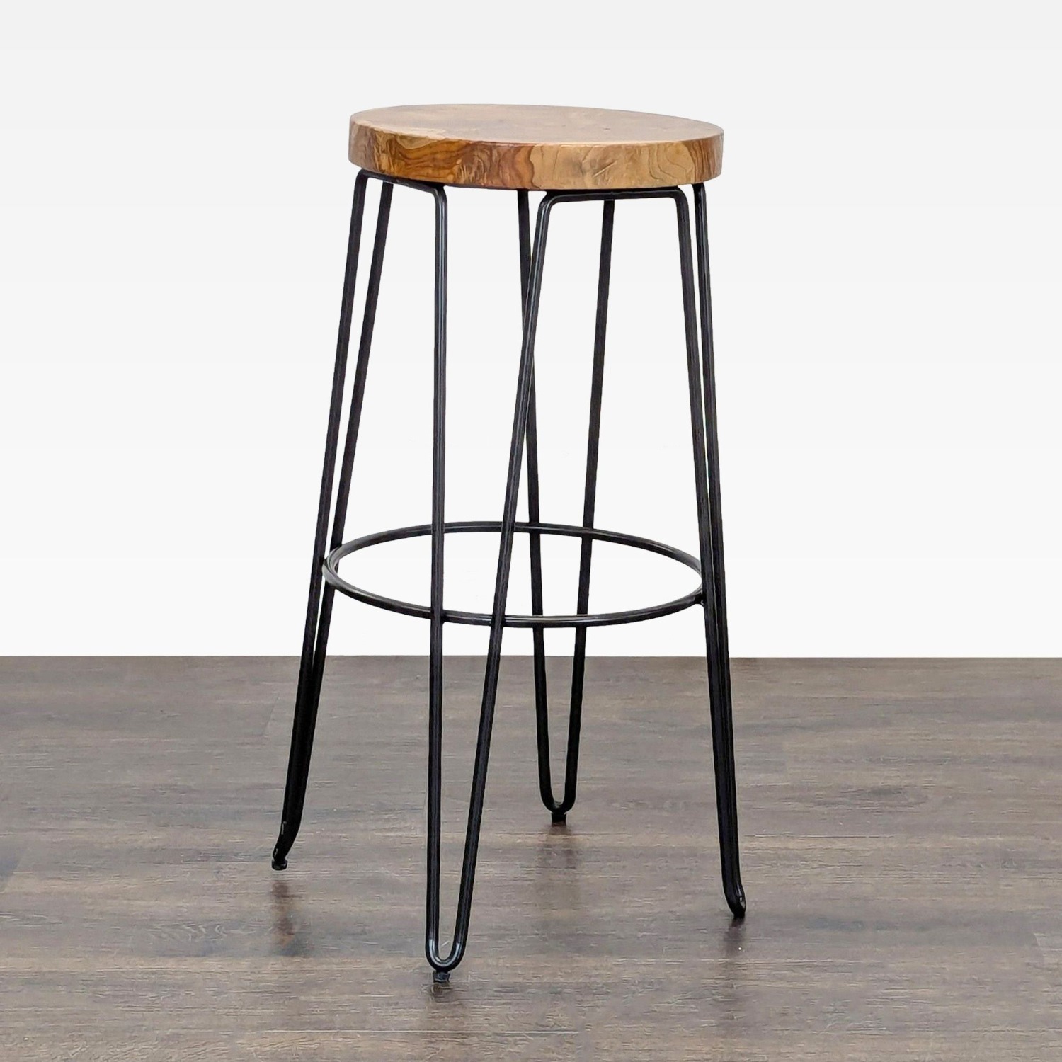 Crate & Barrel Hairpin Leg Stool - image-4