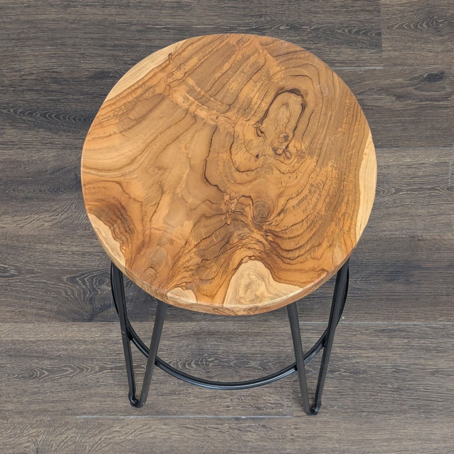 Crate & Barrel Hairpin Leg Stool - image-5