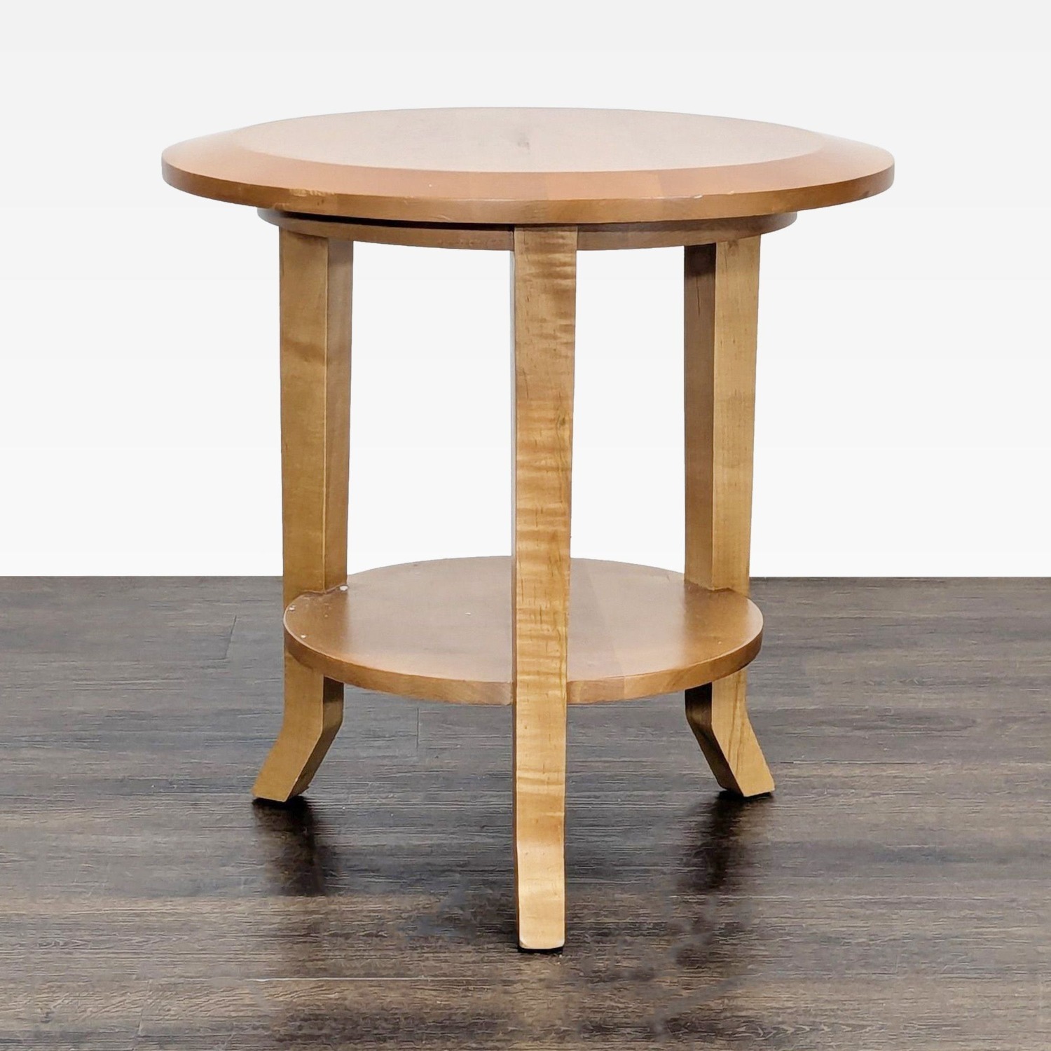 Three Leg End Table with Shelf - image-2