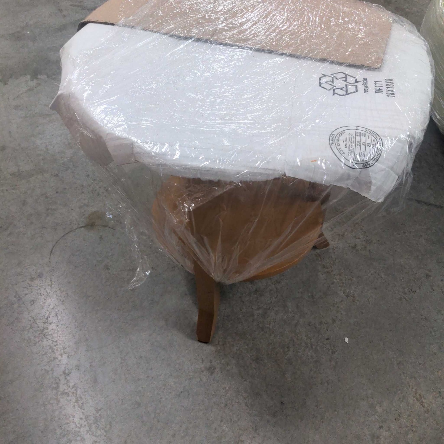 Three Leg End Table with Shelf - image-7