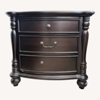 Dark Brown Wood Nightstand