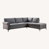 Orren Ellis Modern Gray L-Shaped Sectional