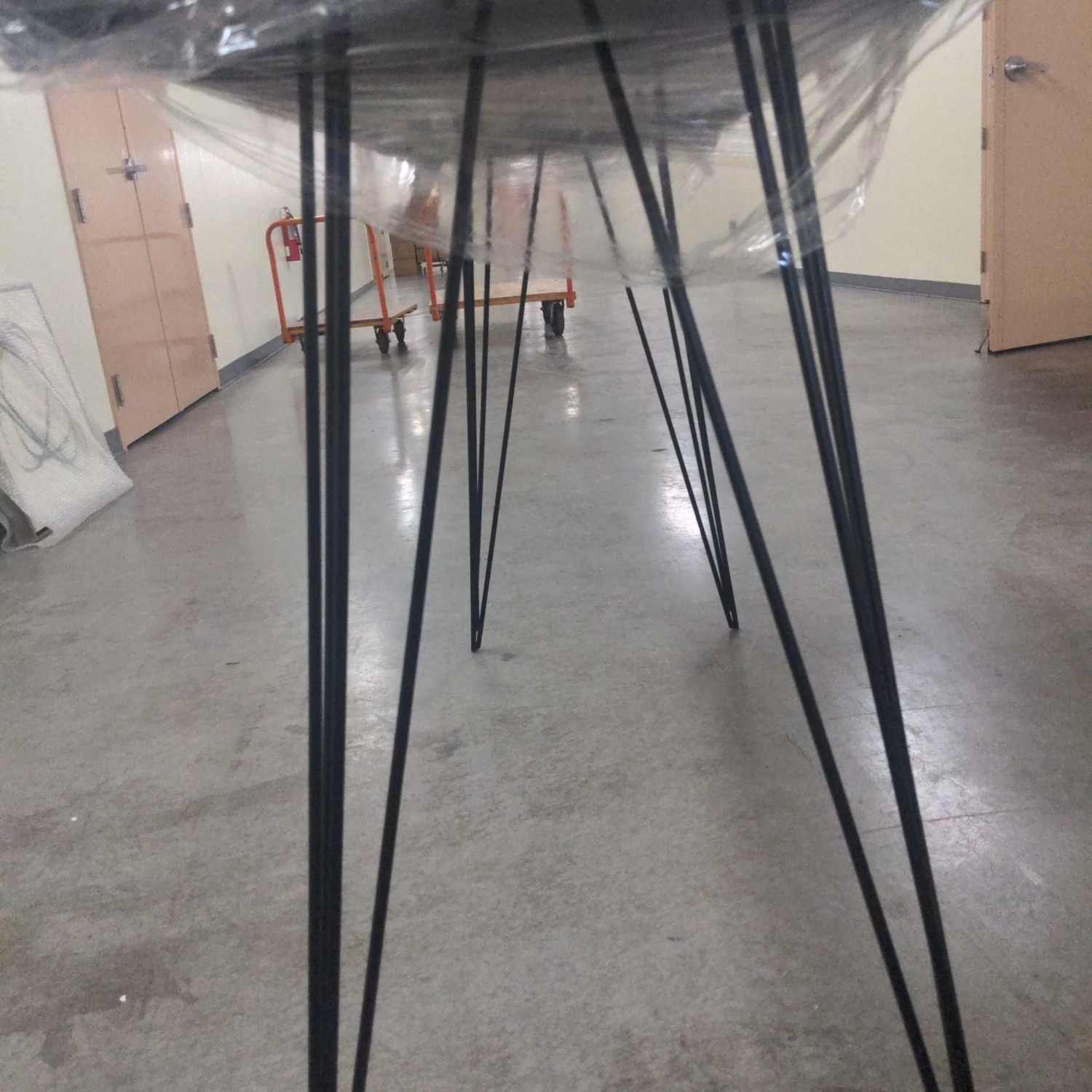 Wood Console Table with Metal Hairpin Legs - image-1