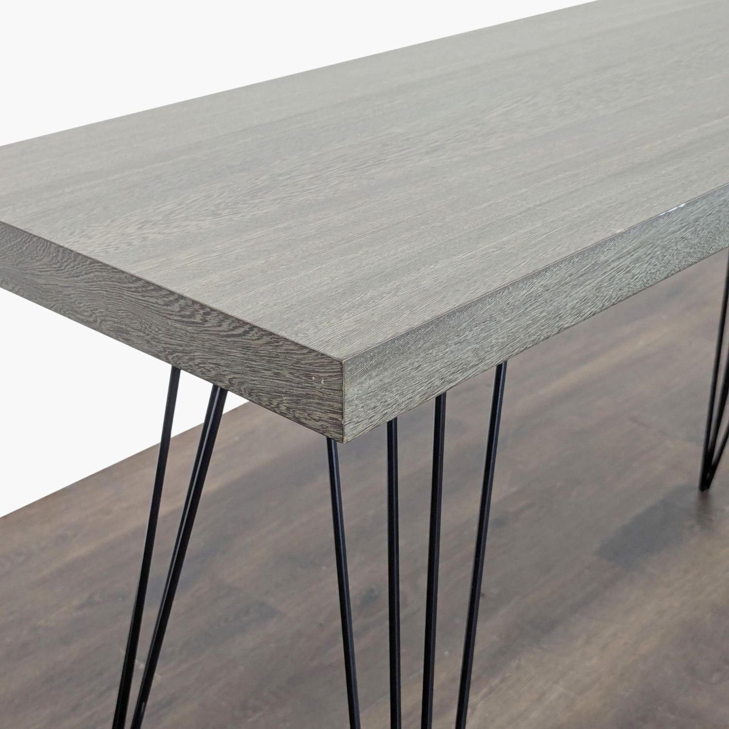 Wood Console Table with Metal Hairpin Legs - image-6