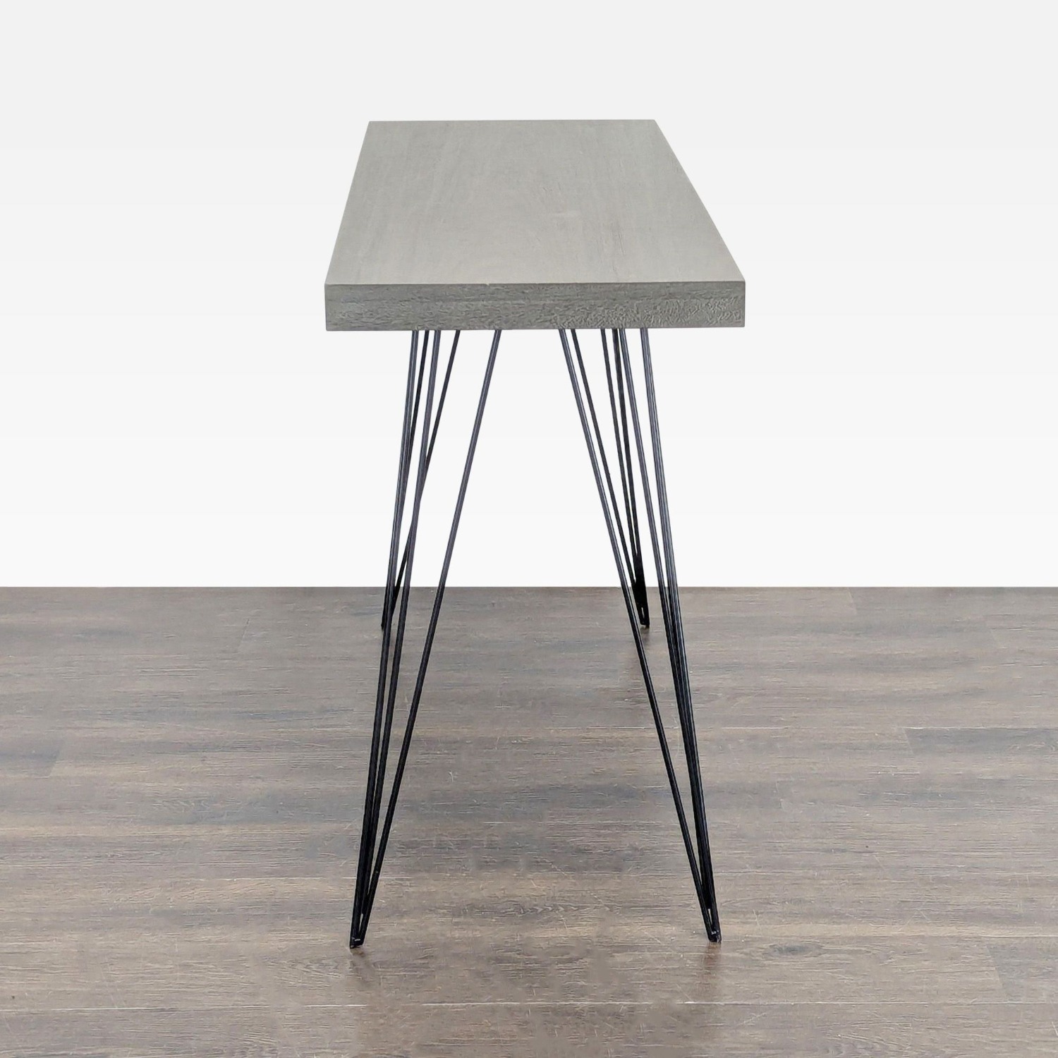 Wood Console Table with Metal Hairpin Legs - image-5