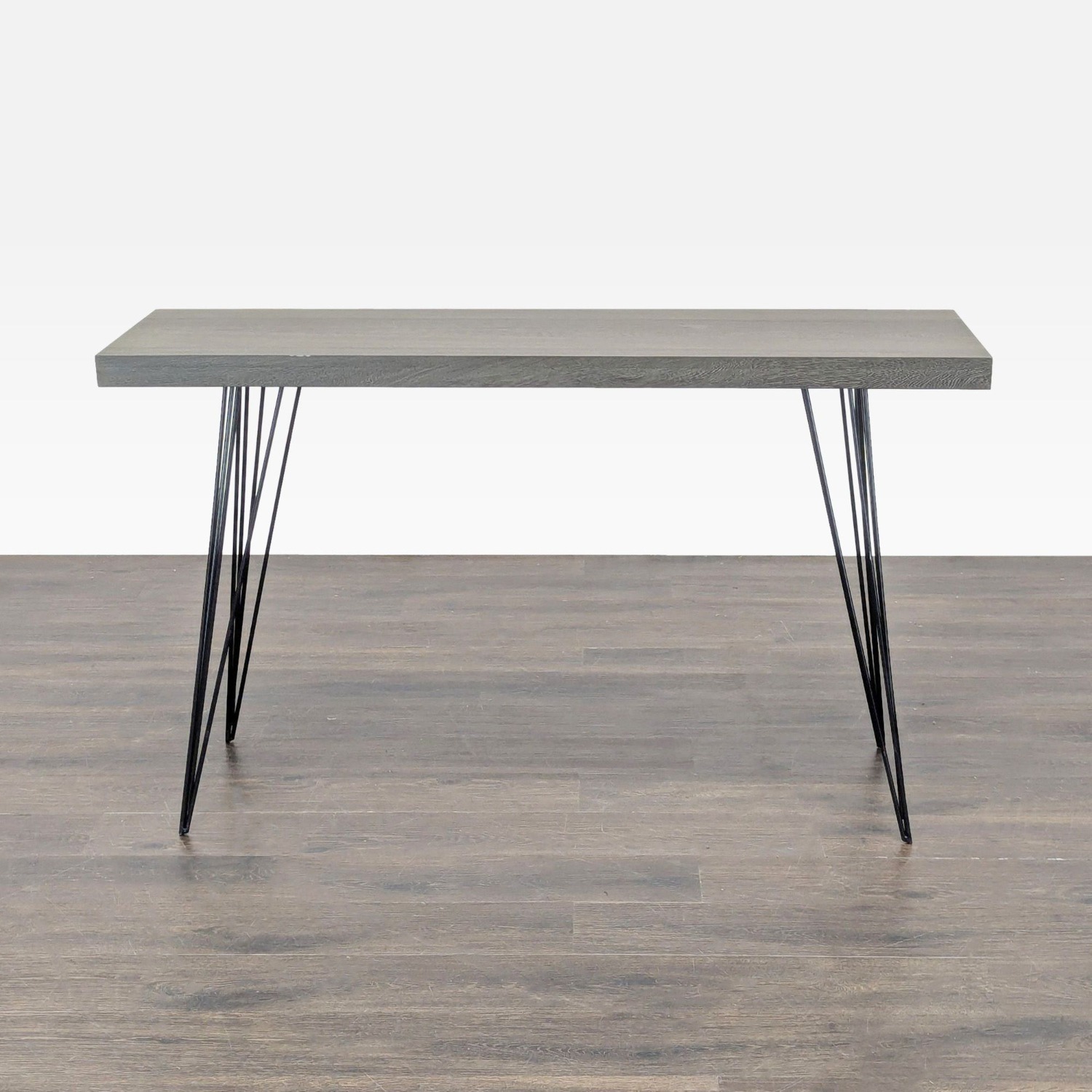 Wood Console Table with Metal Hairpin Legs - image-7