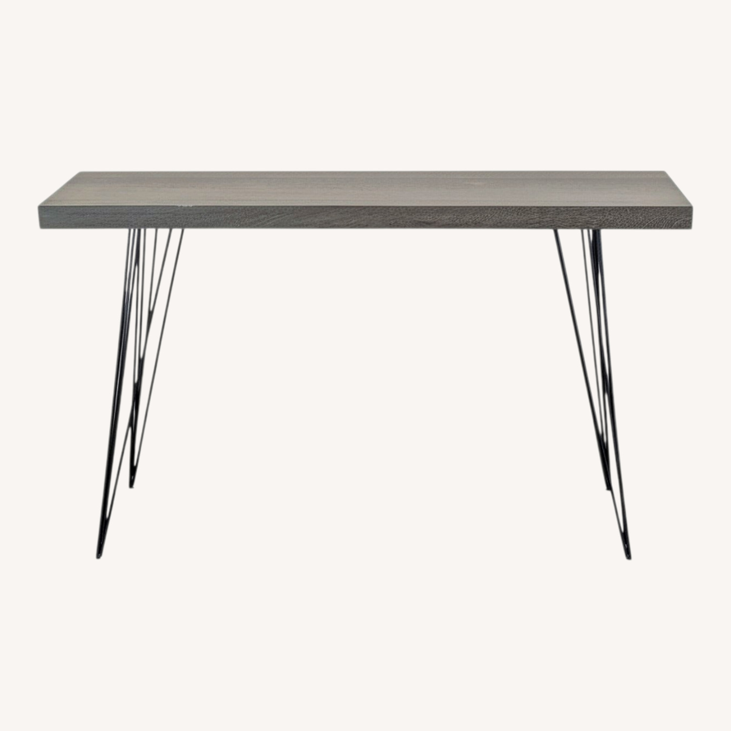 Wood Console Table with Metal Hairpin Legs - image-0