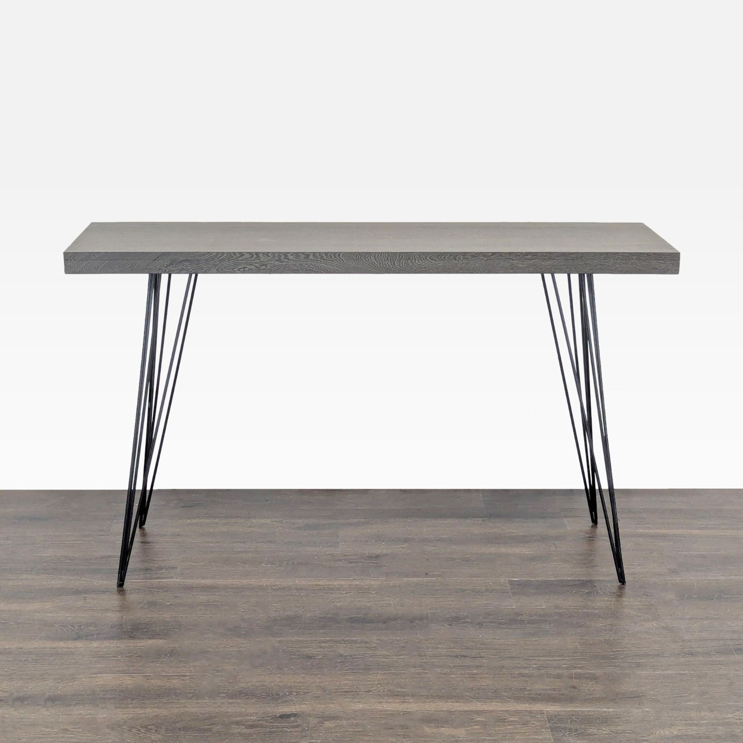 Wood Console Table with Metal Hairpin Legs - image-4