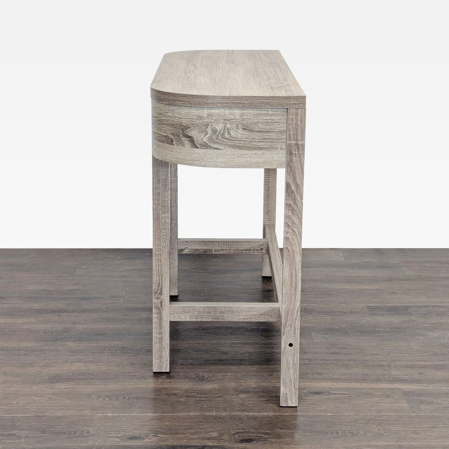 Wood One Drawer Demilune Console Table	 - image-6