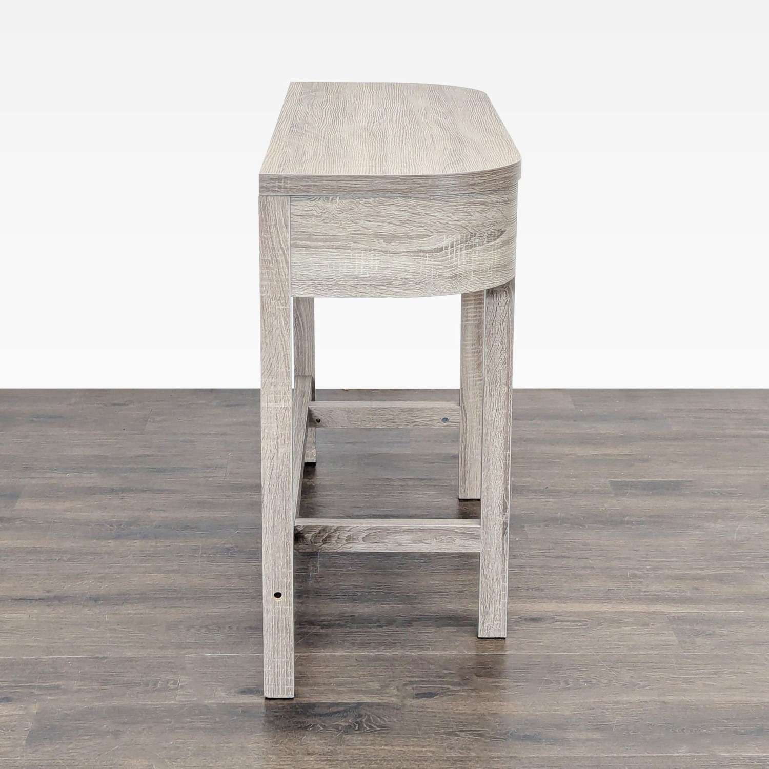 Wood One Drawer Demilune Console Table	 - image-4