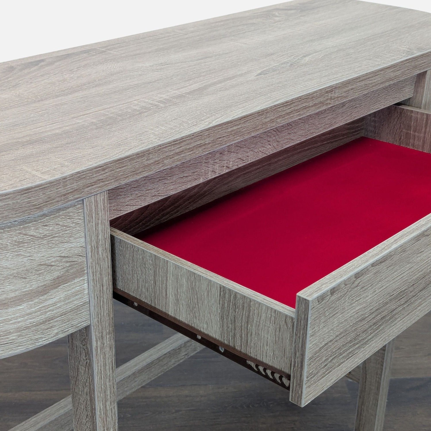 Wood One Drawer Demilune Console Table	 - image-3