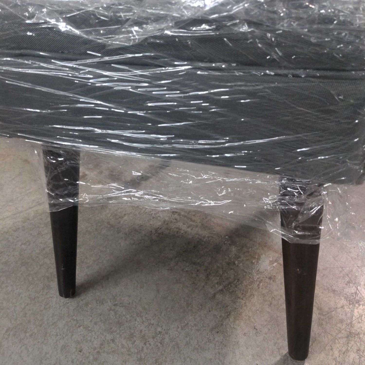 Skyline Furniture Footstool on Wood Legs - image-6