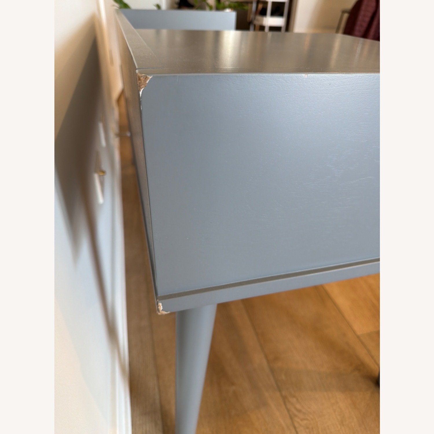 Wade Logan Light Gray Wood Bench - image-6