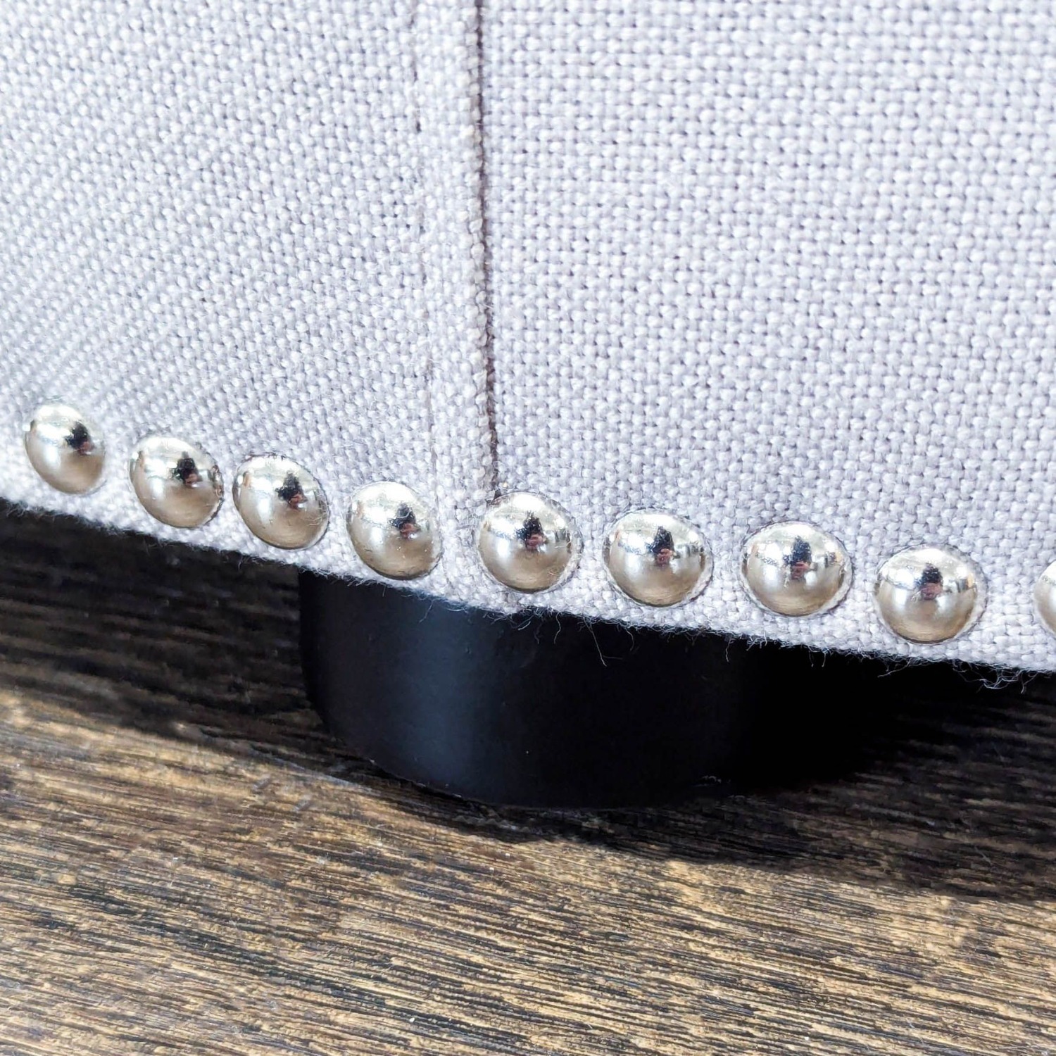 Safavieh Florentine Beige Linen Ottoman - image-5