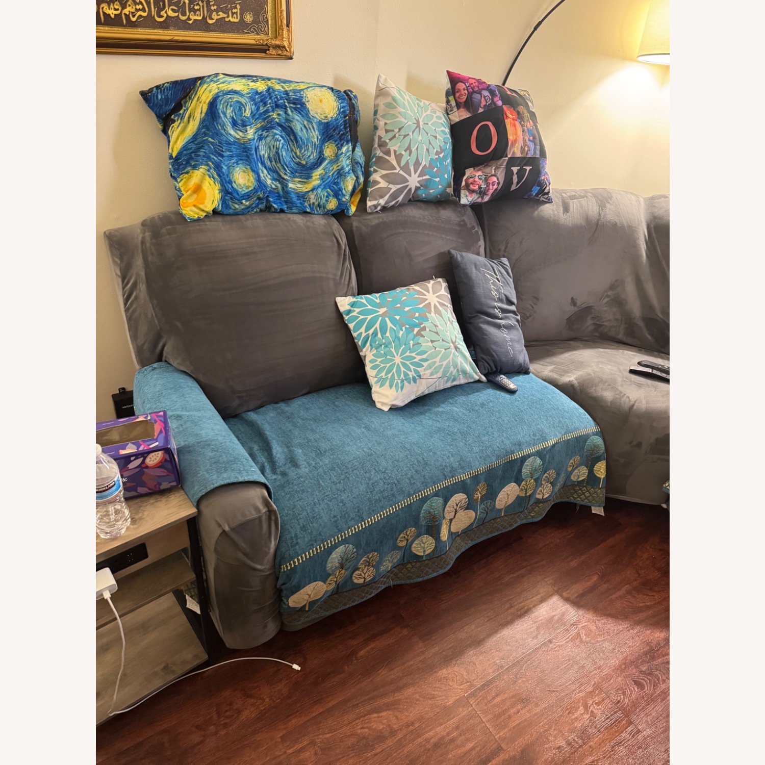 Raymour & Flanigan Light Gray 3+ Piece Sectional - image-6