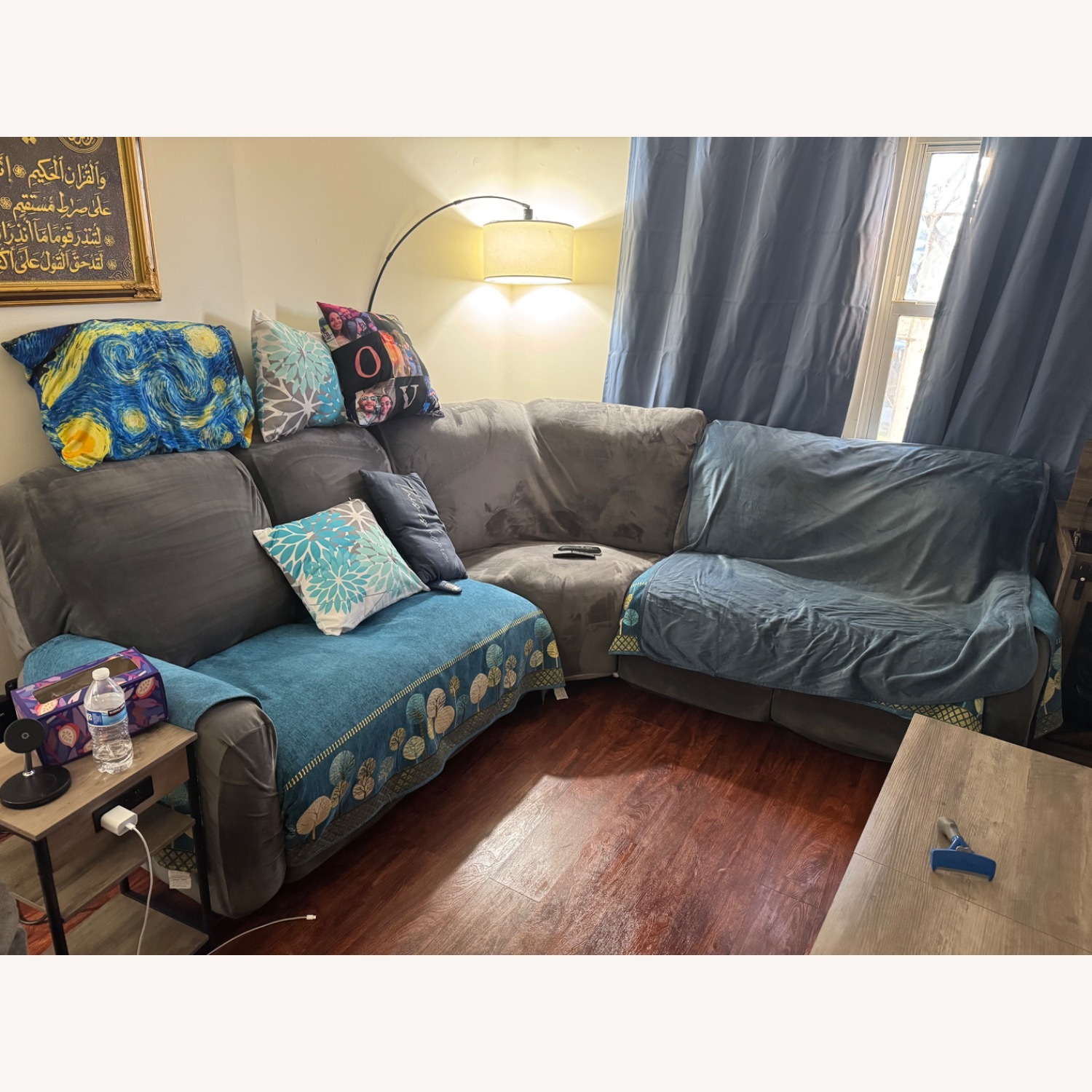 Raymour & Flanigan Light Gray 3+ Piece Sectional - image-5