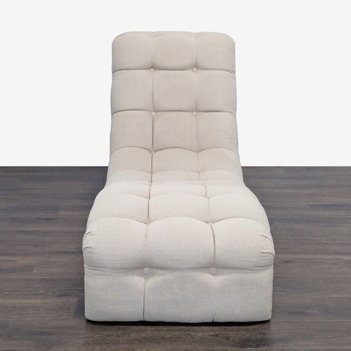 Used Modern Tufted Chaise Lounge in Beige for sale on AptDeco