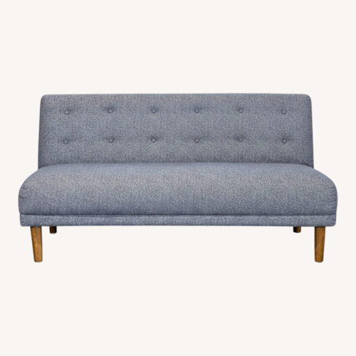 Used Jason Furniture Modern Gray Fabric Loveseat  for sale on AptDeco