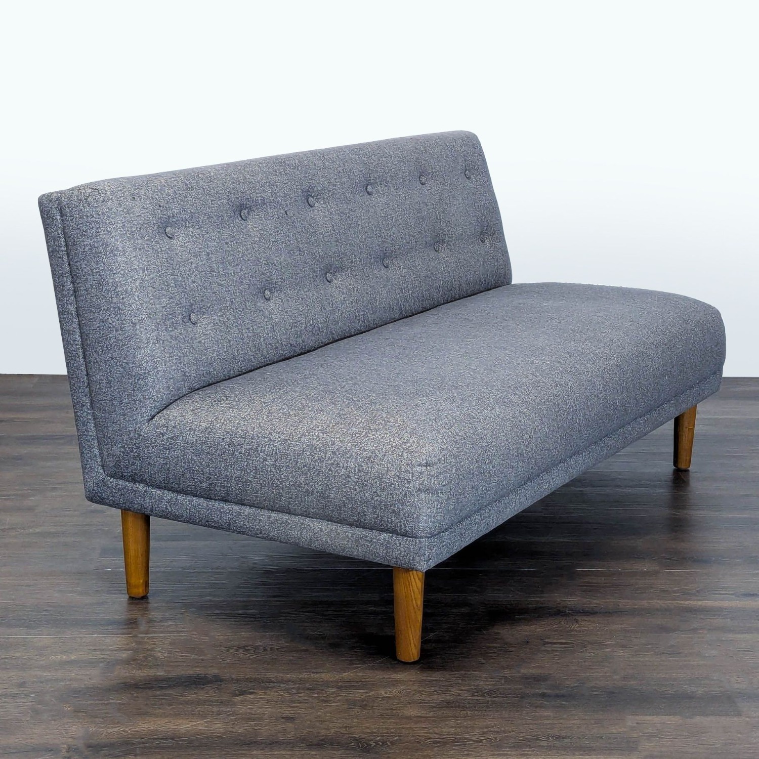 Jason Furniture Modern Gray Fabric Loveseat  - image-2