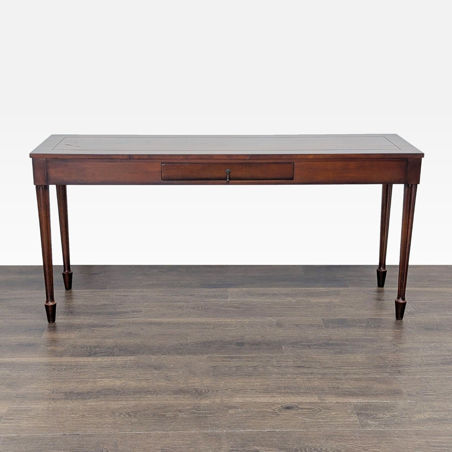One Drawer Wood Console Table	 - image-1