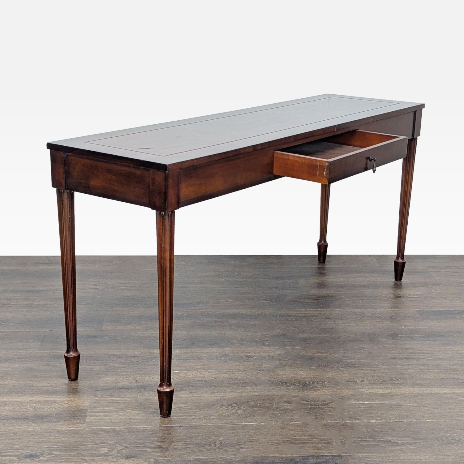 One Drawer Wood Console Table	 - image-3