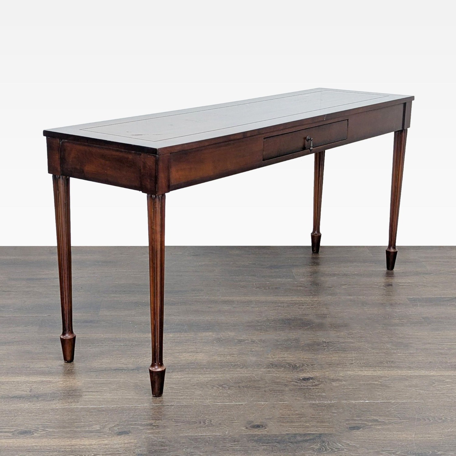 One Drawer Wood Console Table	 - image-2
