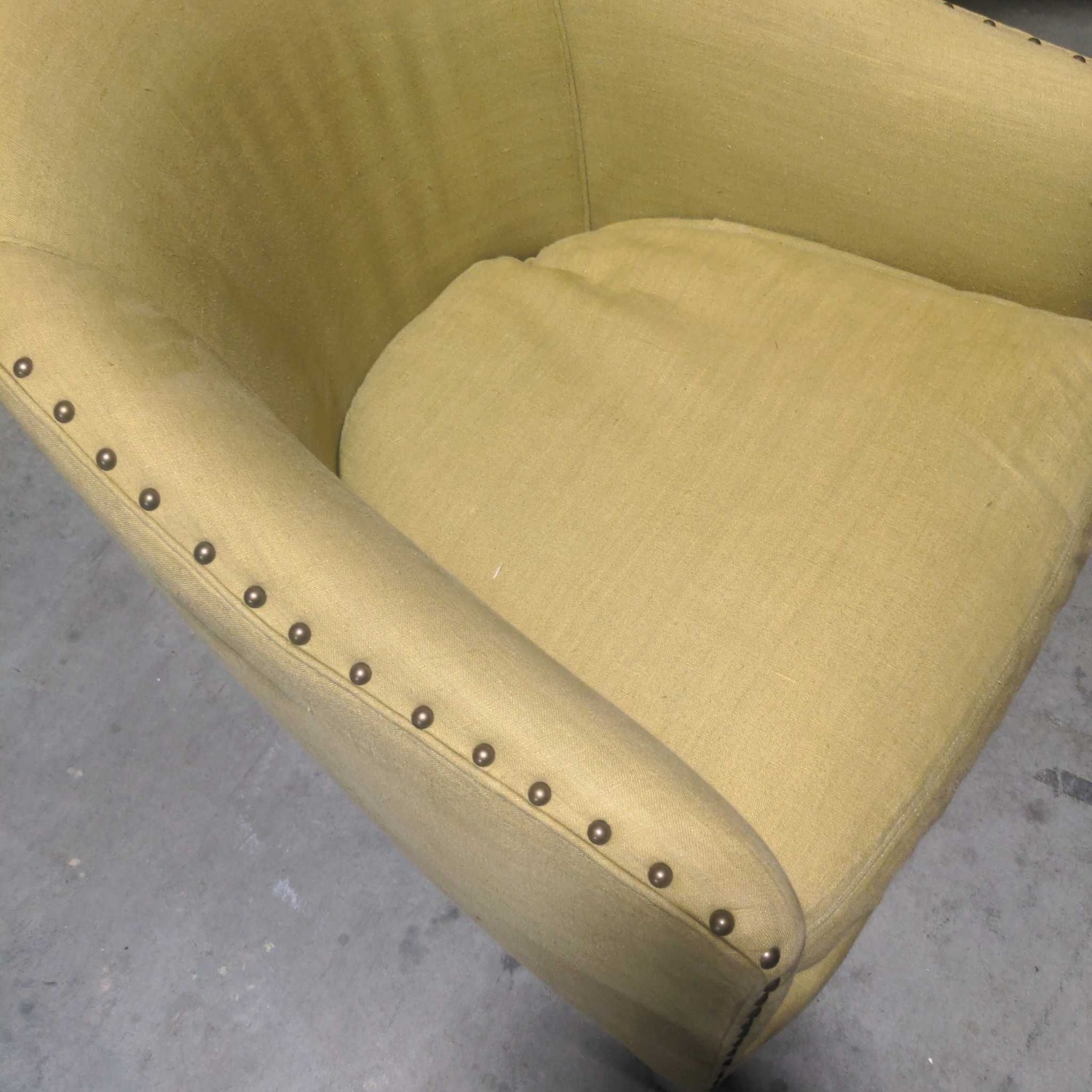 Cisco Brothers Green Lounge Chair with Nailhead - image-8