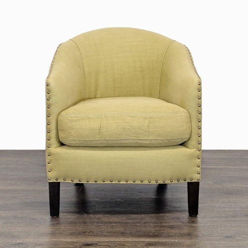 Used Cisco Brothers Green Lounge Chair with Nailhead for sale on AptDeco