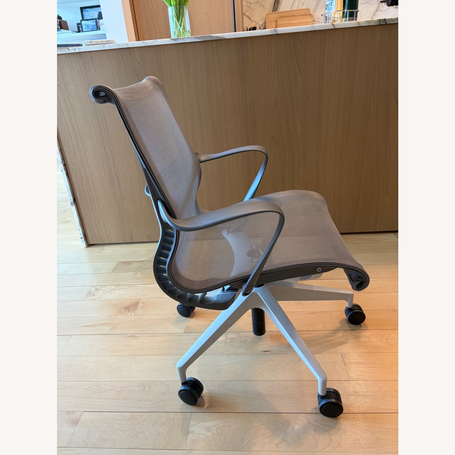 Herman Miller Light Gray Aluminum Office Chair - image-2