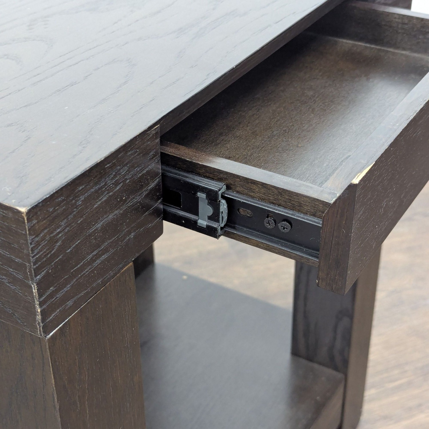 One Drawer Wood Side Table with Shelf	 - image-4