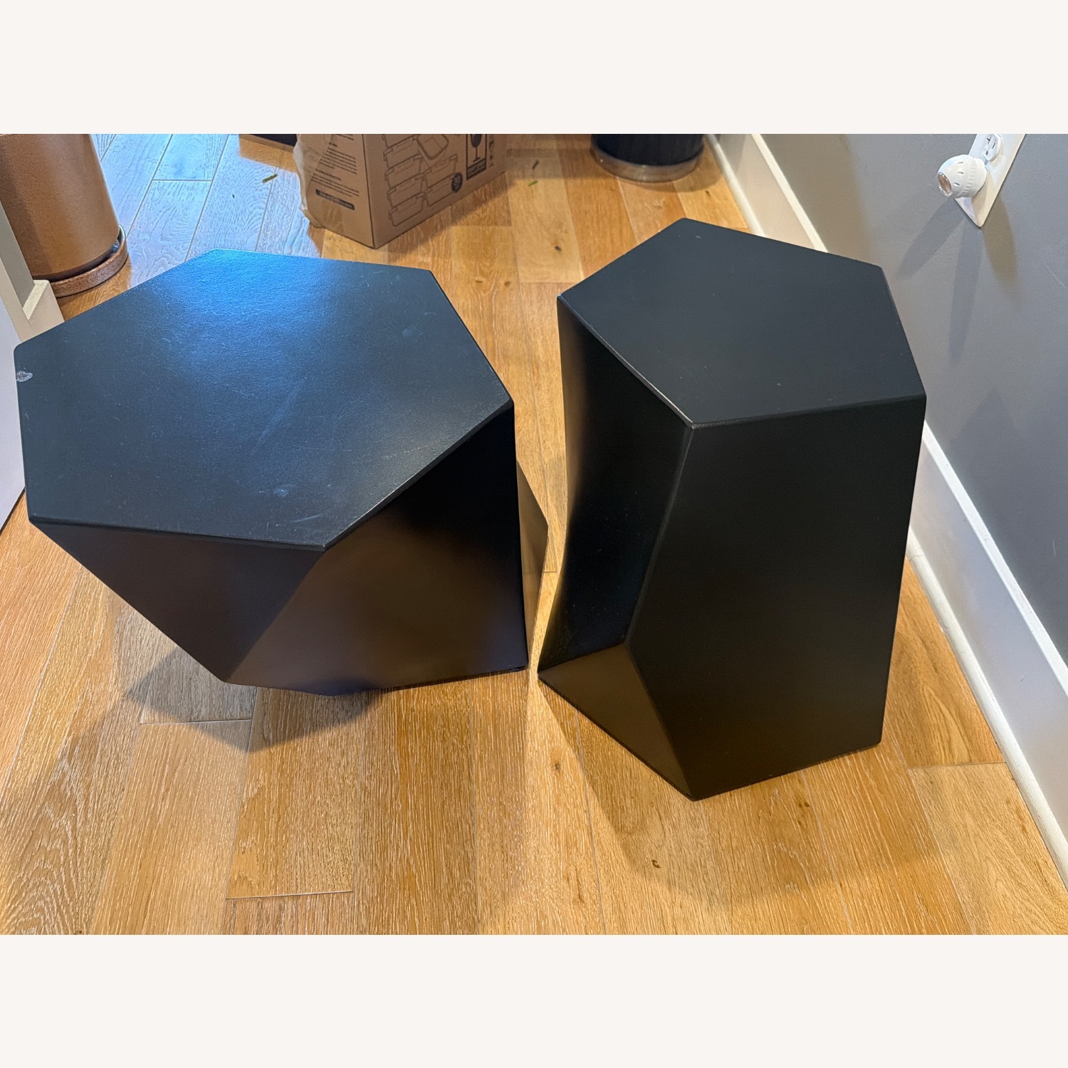 West Elm Black Concrete Coffee Table - image-2