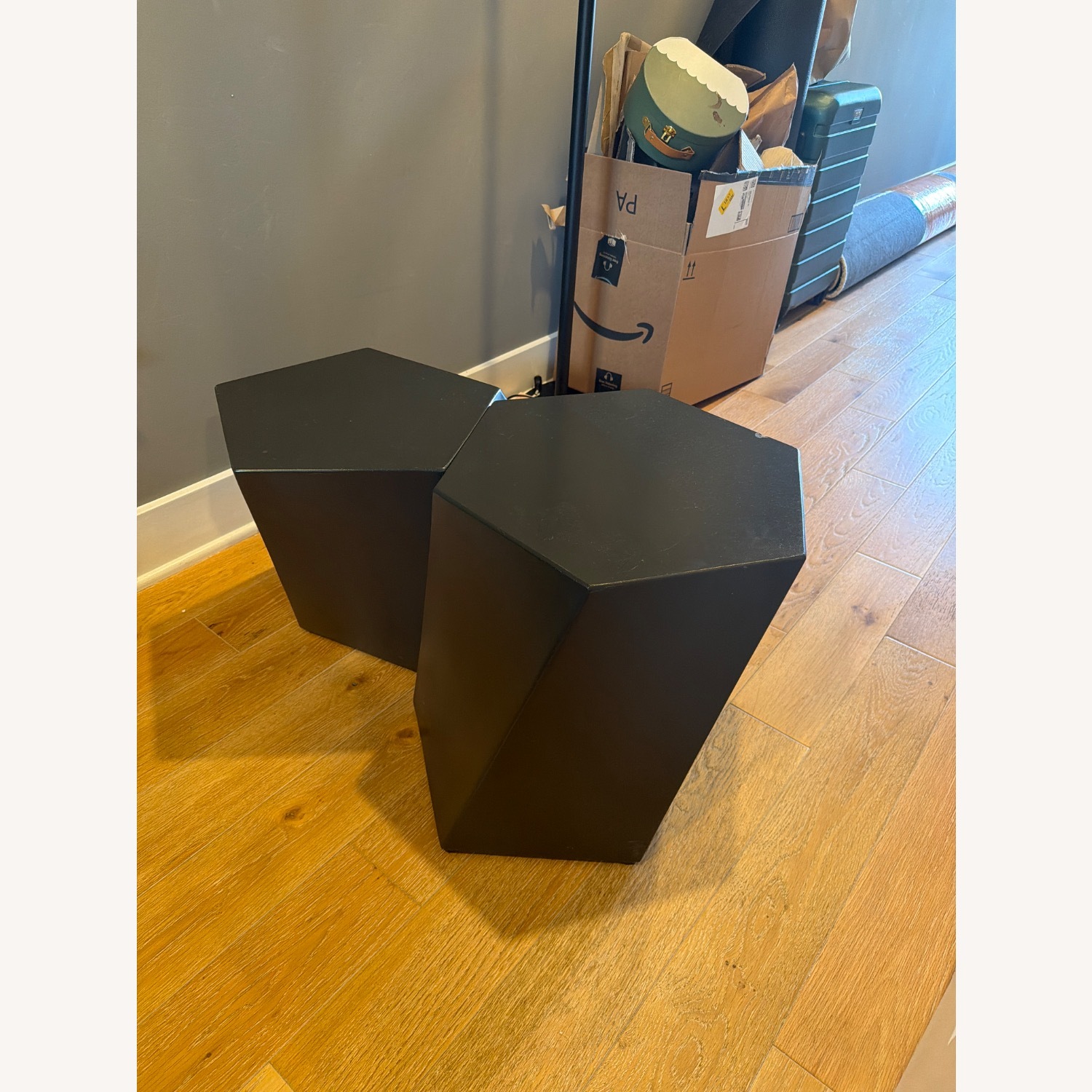 West Elm Black Concrete Coffee Table - image-3