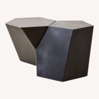 West Elm Black Concrete Coffee Table