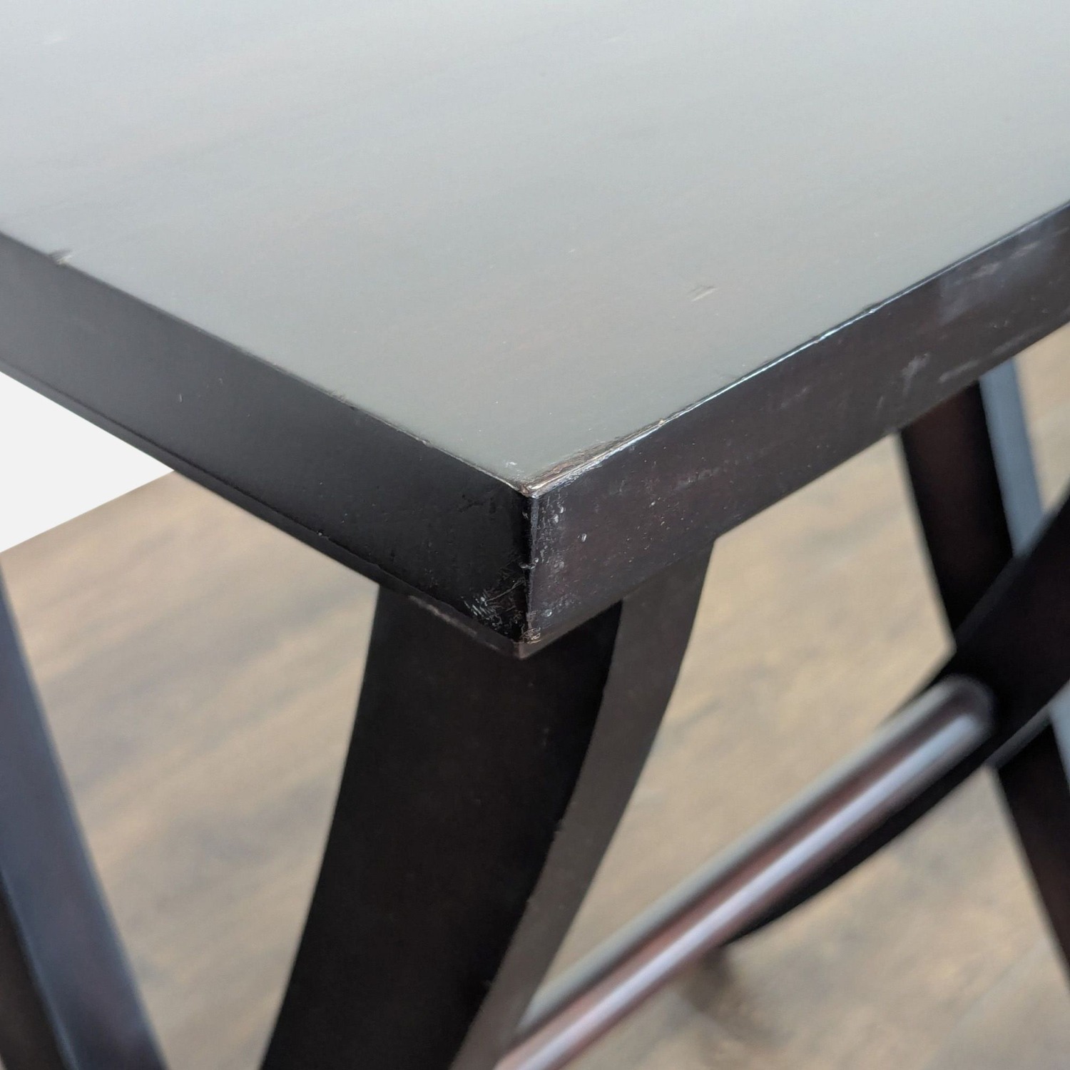 Wooden End Table with Curved Legs	 - image-5