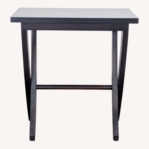 Used Wooden End Table with Curved Legs	 for sale on AptDeco