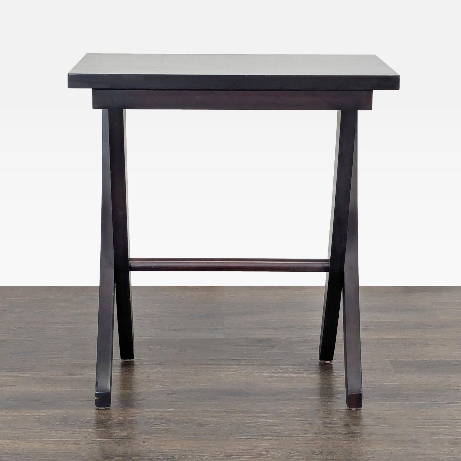 Wooden End Table with Curved Legs	 - image-4