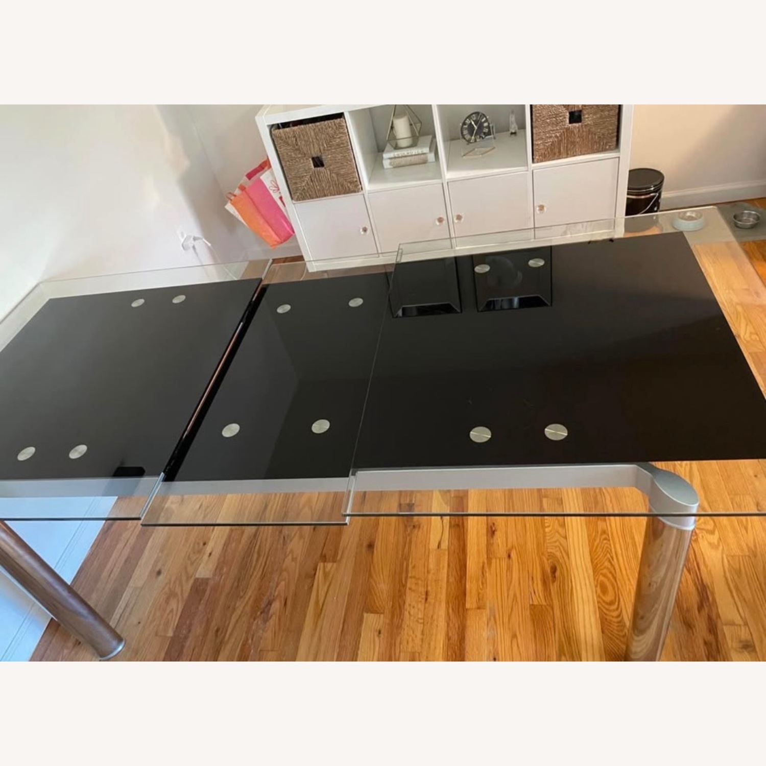 Vintage/Antique Black Glass Dining Table - image-2