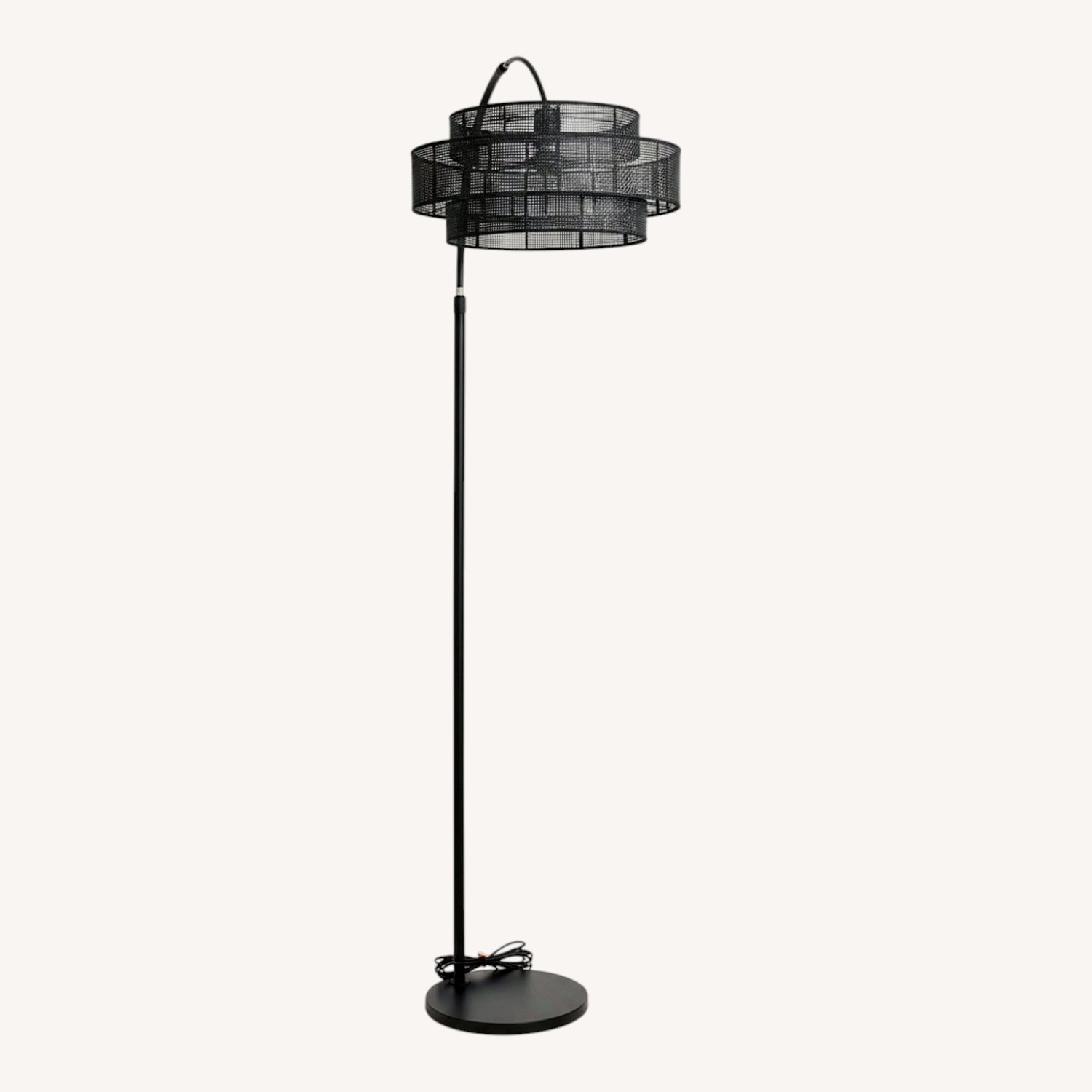Wayfair Black Rattan Floor Lamp - image-4