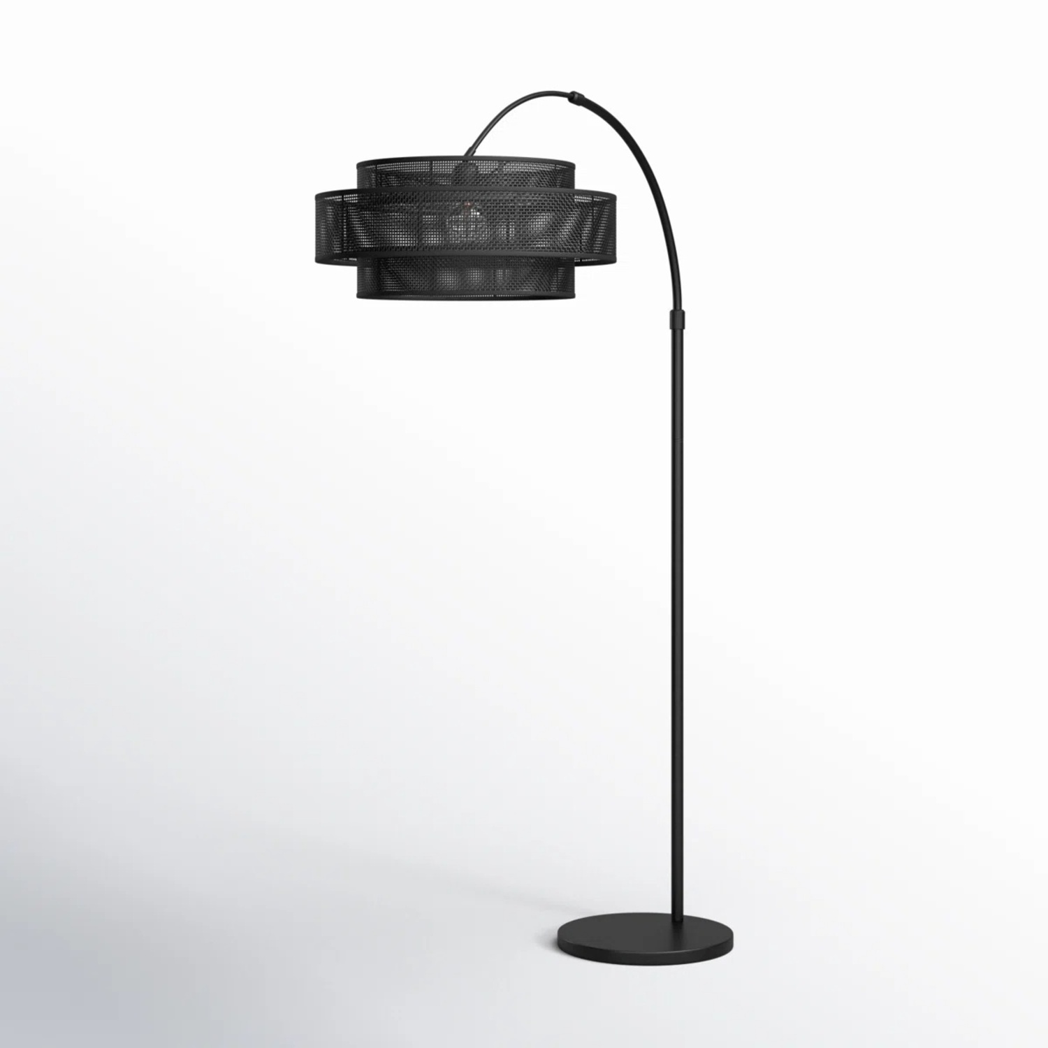 Wayfair Black Rattan Floor Lamp - image-5