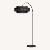 Wayfair Black Rattan Floor Lamp