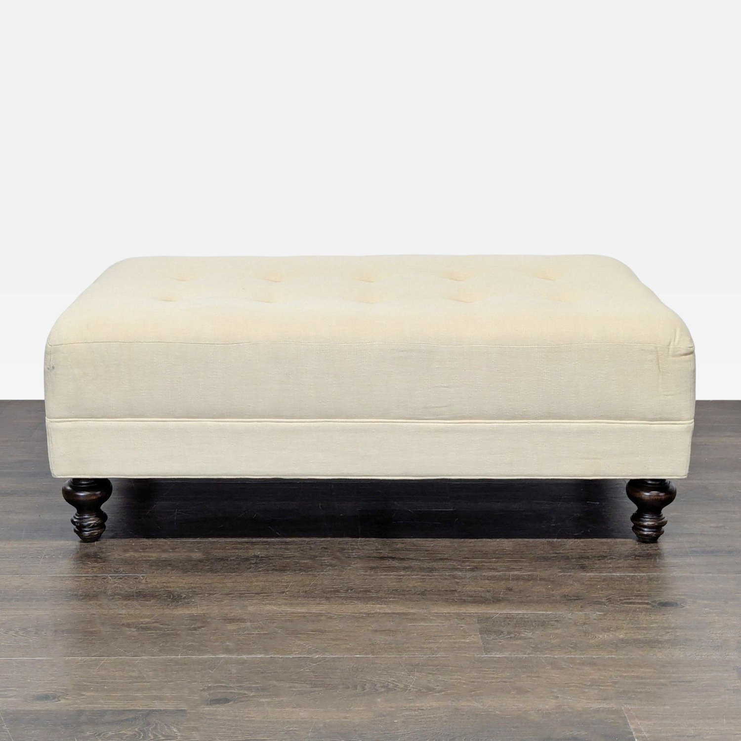 Pottery Barn Tufted Ottoman/Coffee Table - image-4
