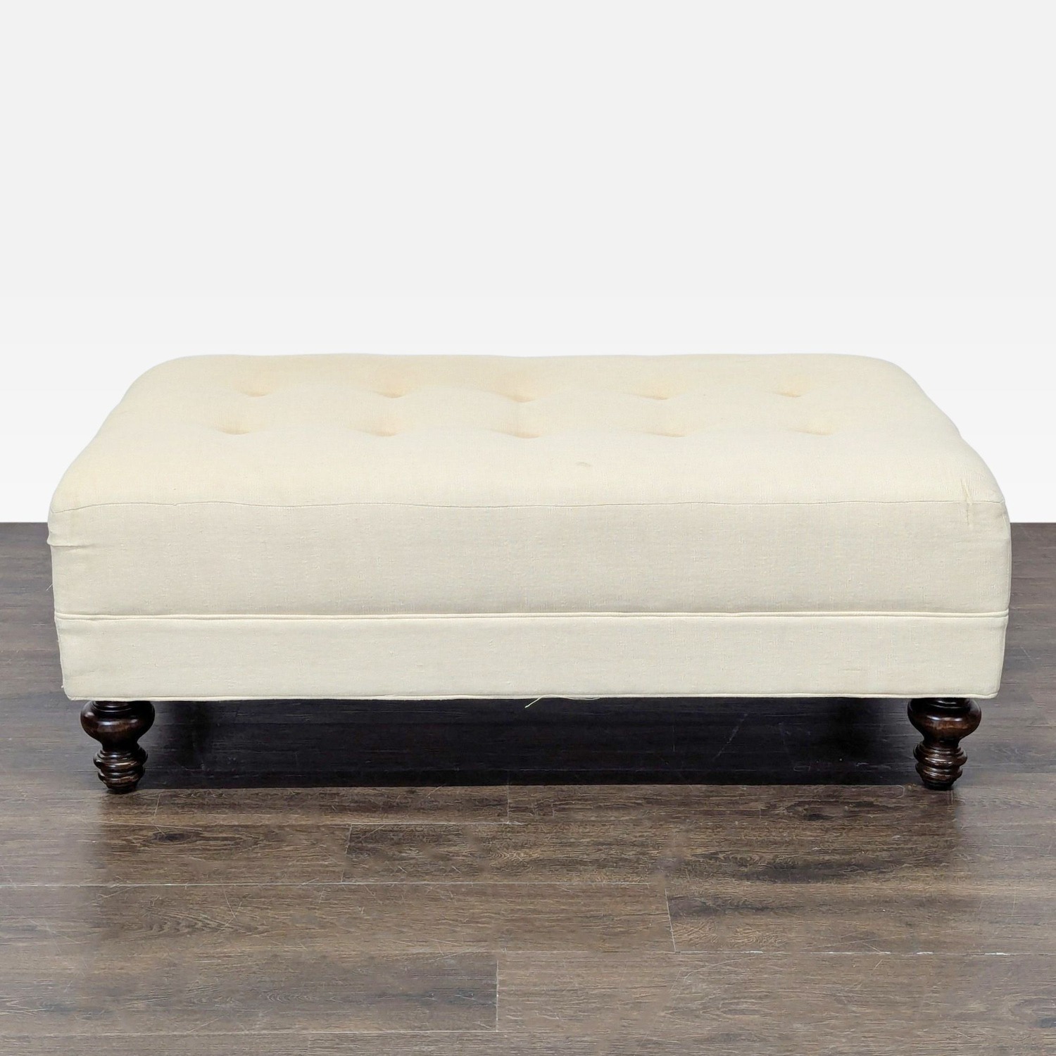 Pottery Barn Tufted Ottoman/Coffee Table - image-1