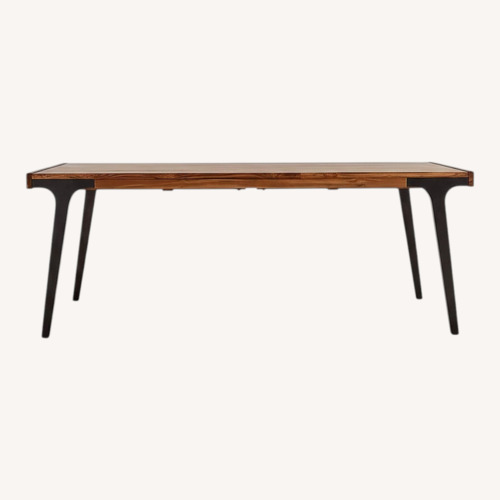 Used Crate & Barrel Lakin Dark Brown Wood Dining Table for sale on AptDeco
