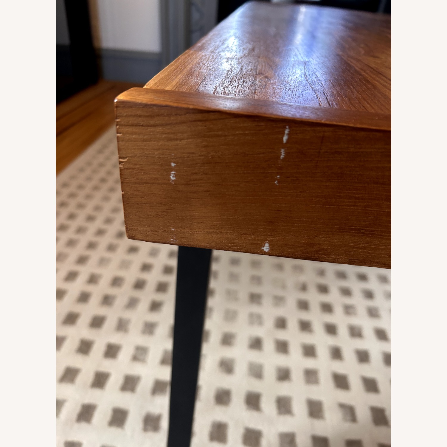 Crate & Barrel Lakin Dark Brown Wood Dining Table - image-8