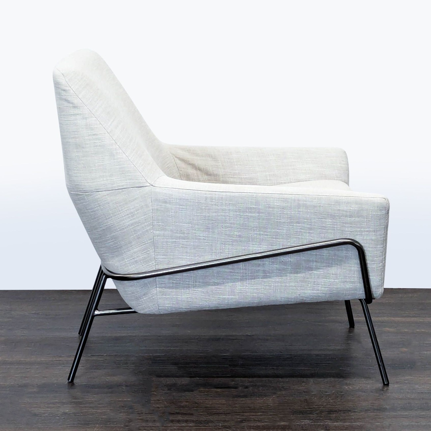 West Elm Lucas Modern Lounge Chair in Light Gray - image-4