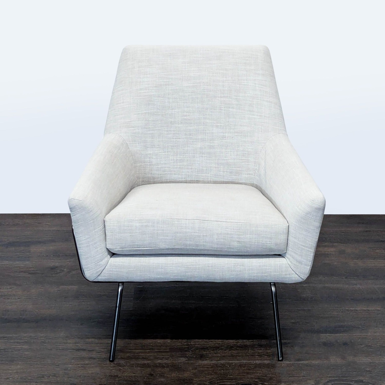 West Elm Lucas Modern Lounge Chair in Light Gray - image-2