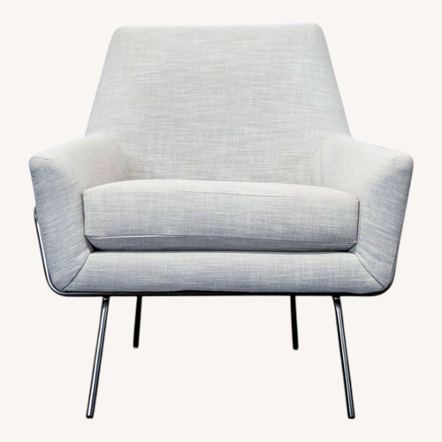 Used West Elm Lucas Modern Lounge Chair in Light Gray for sale on AptDeco