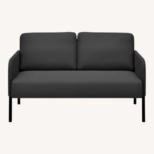 Used IKEA GLOSTAD Dark Gray Fabric 2 Seater Sofa for sale on AptDeco